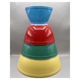 Vintage Pyrex Primary Colors Nesting Mixing Bowl S