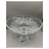 Vintage Footed Pressed Crystal Pedestal Compote