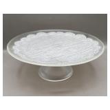 Incased Doily Vintage Frosted Glass Mini Cake