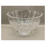 Vintage Scalloped Mouth Crystal Bowl Vase