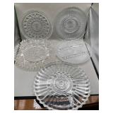 Large Lot of Vintage Glass Serving Platters
