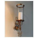 Pair of Brass Candle Wall Sconces