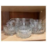 Shelf of Assorted Glassware Bowls Glasses