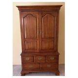 Wood Entertainment Armoire Cabinet