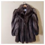 Vintage AJ Gervais Raccoon Fur 1980s Coat Jacket