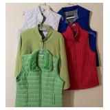 Sz M/L Colorful Fall Outerwear Ladies Vests, Lime