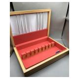 Vintage Blonde Wood Flatware Chest