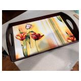 Tulip Motif Tiled Serving Bed Tray