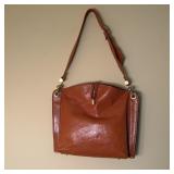 Vintage Jacobsons Italian Leather & Brass Purse