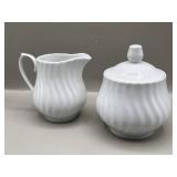 Gibson China Sea Shell Swirl Sugar Bowl Creamer