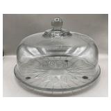 Domed Lidded Cake Plate Glass Lid Platter