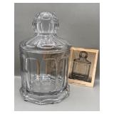 Heisey Glass Cookie Jar Old Williamsburg Pattern