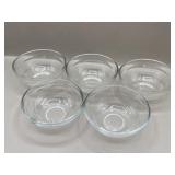 Set of 5 Glass Prep Cups Bowls Condiment