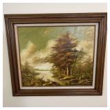 Vintage Oil on Canvas Landscape
