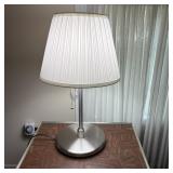 Brushed Chrome Table Lamp With Timer