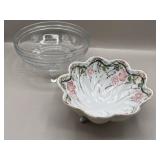 Footed Vintage Handpainted Japan Porcelain,