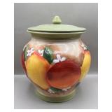 Vintage Handpainted Fruit Motif Cookie Jar