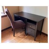 Espresso Brown Desk with Chocolate Brown Chair