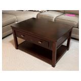 Mahogany Finish Coffee Table with Storage