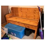 Handmade Pine Storage Bench