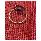 1970s Sterling Silver Monogram Ring