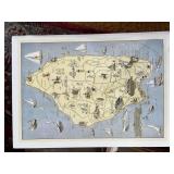 Mackinac Island Art Print Poster Map