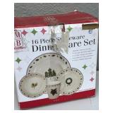 16pc Stoneware Dinnerware Set China Set Dishes