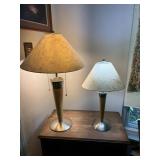 Modern Metal Table Lamp Pair Lamps