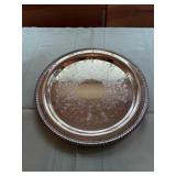 15' Silverplate Serving Tray w Filligree