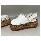 Sz 3 Toddler Baby Shoes Vintage Platform Mule