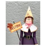 Metal Tin Thanksgiving Pilgrim Figurines