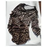 Ladies Sz M Wdirara Cheetah Print Tops Blouses