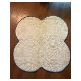 Circle Motif Handmade Quilted Quilt Section