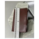 NEW Levenger Pocket Notepad Leather w Pen