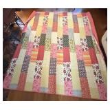 Handmade Striped Quilted Bedspread Blanket