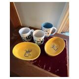 Kitty Cat Ceramics Coffee Mugs, Food Bowls