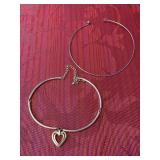 Vintage Metal Choker Necklaces Necklace Duo