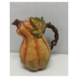 Bella Casa AUtumn Fall Pumpkin pitcher 8' tall
