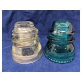 Lot of 2 glass insulators