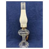 Vtg oil lamp converted to electric. 20' tall w/