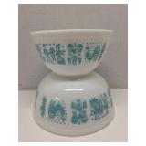 Set of 2 Pyrex Amish Butterprint Mixing Bowls