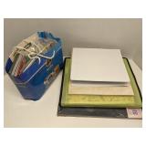 Group of scrapbooking supplies