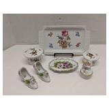 Group of porcelain pieces, mixed brands