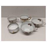 Lot of 5 bone china teacups - Royal Albert & more