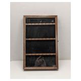 Souvenir spoon rack w/ glass door