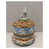 House of Hatten Easter Bunny covered plate