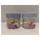 Lot of 2 Bella Casa ceramic mug 3D sea life