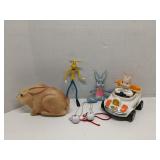 Group of vintage bunny rabbit toys