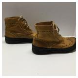 True Religion Tan Leather Thick Athletic Sole Sz 9