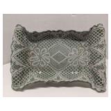 Handmade pottery bowl tray, marked JPP